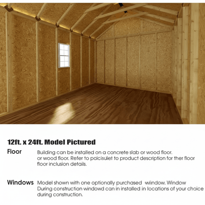 BestBarns Single Car Wooden Garage Kit – 24×24 ft