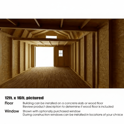 BestBarns Single Car Wooden Garage Kit – 12×16 ft